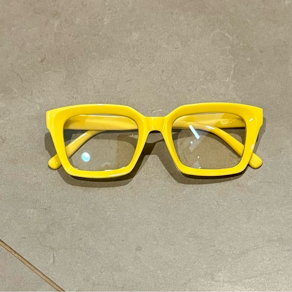 Bright Yellow non-perception fashion glasses